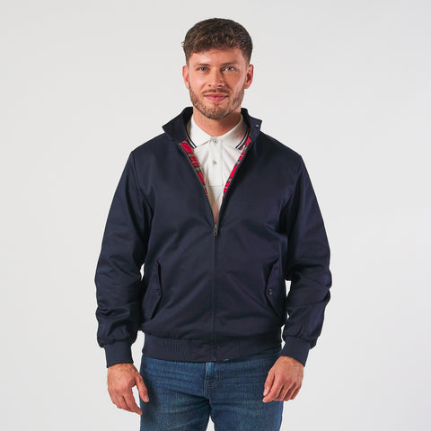 Mens Signature Harrington Jacket - Navy